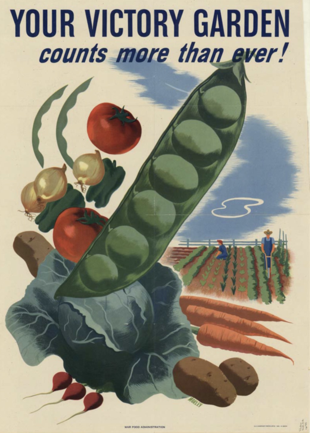 A poster encouraging U.S. citizens to grow Victory gardens 